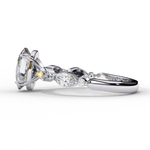 Load image into Gallery viewer, Elongated Cushion Cut Lab Grown Diamond Engagement Ring | Marquise &amp; Round Accents
