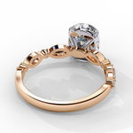 Load image into Gallery viewer, Elongated Cushion Cut Moissanite Engagement Ring | Marquise &amp; Round Accents
