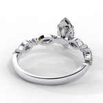 Load image into Gallery viewer, Marquise Cut Moissanite Engagement Ring | Marquise &amp; Round Accents
