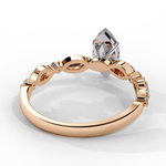 Load image into Gallery viewer, Marquise Cut Moissanite Engagement Ring | Marquise &amp; Round Accents
