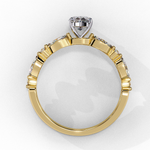 Load image into Gallery viewer, Marquise Cut Moissanite Engagement Ring | Marquise &amp; Round Accents
