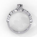 Load image into Gallery viewer, Marquise Cut Moissanite Engagement Ring | Marquise &amp; Round Accents

