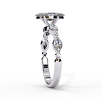 Load image into Gallery viewer, Marquise Cut Moissanite Engagement Ring | Marquise &amp; Round Accents
