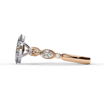 Load image into Gallery viewer, Marquise Cut Moissanite Engagement Ring | Marquise &amp; Round Accents
