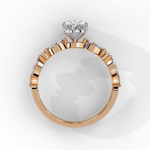 Load image into Gallery viewer, Oval Cut Lab Grown Diamond Engagement Ring | Marquise &amp; Round Accents
