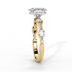 Load image into Gallery viewer, Oval Cut Lab Grown Diamond Engagement Ring | Marquise &amp; Round Accents
