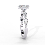 Load image into Gallery viewer, Oval Cut Lab Grown Diamond Engagement Ring | Marquise &amp; Round Accents
