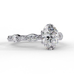 Load image into Gallery viewer, Oval Cut Lab Grown Diamond Engagement Ring | Marquise &amp; Round Accents
