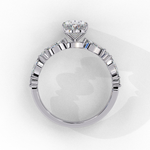 Load image into Gallery viewer, Oval Cut Lab Grown Diamond Engagement Ring | Marquise &amp; Round Accents
