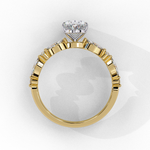 Load image into Gallery viewer, Oval Cut Lab Grown Diamond Engagement Ring | Marquise &amp; Round Accents
