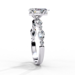 Load image into Gallery viewer, Pear Cut Lab Grown Diamond Engagement Ring | Marquise &amp; Round Accents
