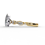 Load image into Gallery viewer, Pear Cut Lab Grown Diamond Engagement Ring | Marquise &amp; Round Accents

