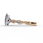 Load image into Gallery viewer, Pear Cut Lab Grown Diamond Engagement Ring | Marquise &amp; Round Accents

