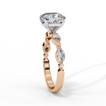 Load image into Gallery viewer, Cushion Cut Lab Grown Diamond Engagement Ring | Marquise &amp; Round Accents
