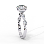 Load image into Gallery viewer, Cushion Cut Lab Grown Diamond Engagement Ring | Marquise &amp; Round Accents
