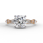 Load image into Gallery viewer, Cushion Cut Lab Grown Diamond Engagement Ring | Marquise &amp; Round Accents
