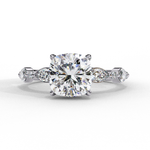 Load image into Gallery viewer, Cushion Cut Lab Grown Diamond Engagement Ring | Marquise &amp; Round Accents
