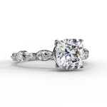 Load image into Gallery viewer, Cushion Cut Lab Grown Diamond Engagement Ring | Marquise &amp; Round Accents
