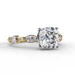 Load image into Gallery viewer, Cushion Cut Lab Grown Diamond Engagement Ring | Marquise &amp; Round Accents

