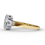 Load image into Gallery viewer, Oval Cut Moissanite Engagement Ring with Pear Side Stones
