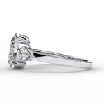 Load image into Gallery viewer, Oval Cut Moissanite Engagement Ring with Pear Side Stones
