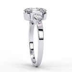 Load image into Gallery viewer, Oval Cut Moissanite Engagement Ring with Pear Side Stones
