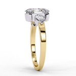 Load image into Gallery viewer, Oval Cut Moissanite Engagement Ring with Pear Side Stones
