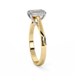 Load image into Gallery viewer, Emerald Cut Moissanite Engagement Ring | Classic Solitaire Ethical Moissanite Ring
