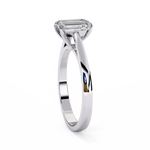 Load image into Gallery viewer, Emerald Cut Moissanite Engagement Ring | Classic Solitaire Ethical Moissanite Ring
