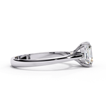 Load image into Gallery viewer, Emerald Cut Moissanite Engagement Ring | Classic Solitaire Ethical Moissanite Ring

