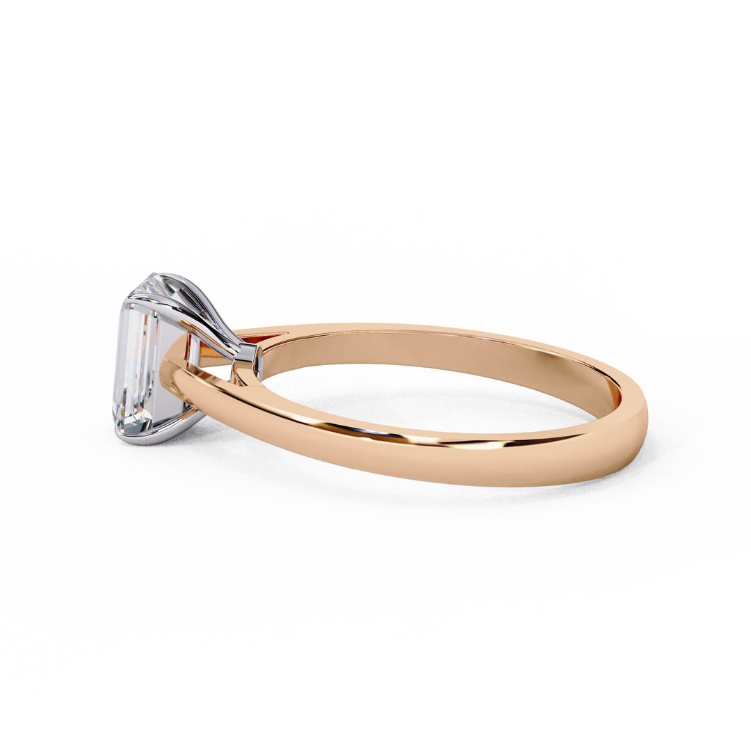 Radiant Cut Moissanite Engagement Ring | Classic Solitaire Ethical Bridal Ring