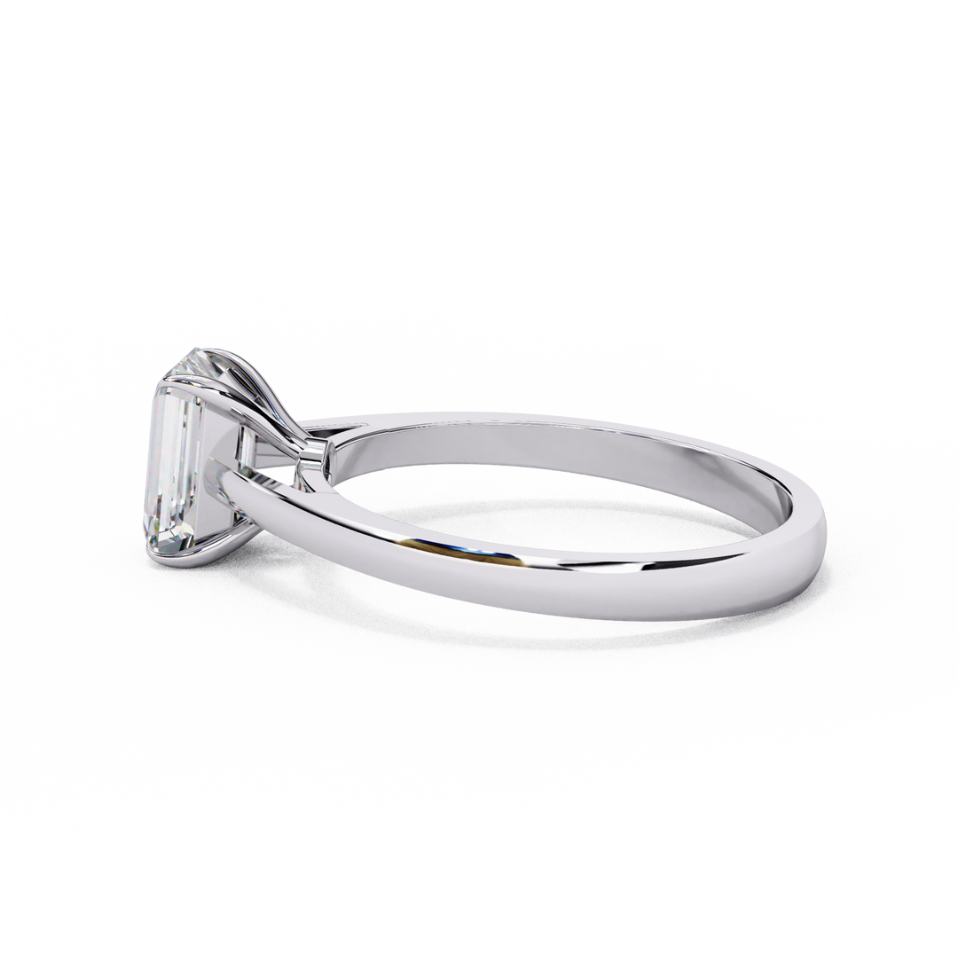 Radiant Cut Moissanite Engagement Ring | Classic Solitaire Ethical Bridal Ring