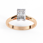 Load image into Gallery viewer, Radiant Cut Moissanite Engagement Ring | Classic Solitaire Ethical Bridal Ring
