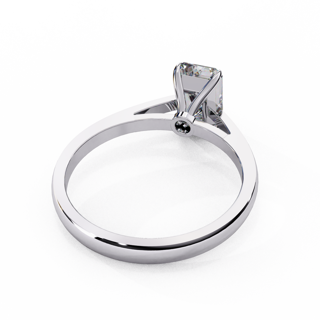 Radiant Cut Moissanite Engagement Ring | Classic Solitaire Ethical Bridal Ring