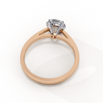 Load image into Gallery viewer, Round Cut Moissanite Solitaire Engagement Ring | Classic Sparkling Bridal Jewelry | 18K Gold &amp; Platinum
