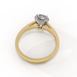Load image into Gallery viewer, Round Cut Moissanite Solitaire Engagement Ring | Classic Sparkling Bridal Jewelry | 18K Gold &amp; Platinum
