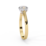 Load image into Gallery viewer, Round Cut Moissanite Solitaire Engagement Ring | Classic Sparkling Bridal Jewelry | 18K Gold &amp; Platinum
