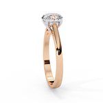 Load image into Gallery viewer, Round Cut Moissanite Solitaire Engagement Ring | Classic Sparkling Bridal Jewelry | 18K Gold &amp; Platinum
