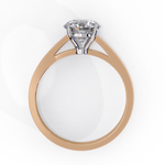 Load image into Gallery viewer, Round Cut Moissanite Solitaire Engagement Ring | Classic Sparkling Bridal Jewelry | 18K Gold &amp; Platinum
