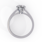 Load image into Gallery viewer, Round Cut Moissanite Solitaire Engagement Ring | Classic Sparkling Bridal Jewelry | 18K Gold &amp; Platinum

