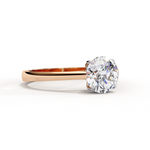 Load image into Gallery viewer, Round Cut Moissanite Solitaire Engagement Ring | Classic Sparkling Bridal Jewelry | 18K Gold &amp; Platinum
