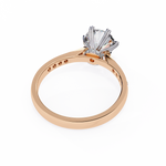 Load image into Gallery viewer, Round Cut Lab Grown Diamond Solitaire Engagement Ring | Classic 6-Prong Bridal Ring | 18K Gold &amp; Platinum
