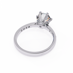Load image into Gallery viewer, Round Cut Lab Grown Diamond Solitaire Engagement Ring | Classic 6-Prong Bridal Ring | 18K Gold &amp; Platinum
