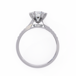Load image into Gallery viewer, Round Cut Lab Grown Diamond Solitaire Engagement Ring | Classic 6-Prong Bridal Ring | 18K Gold &amp; Platinum
