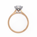 Load image into Gallery viewer, Round Cut Lab Grown Diamond Solitaire Engagement Ring | Classic 6-Prong Bridal Ring | 18K Gold &amp; Platinum
