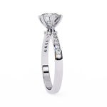 Load image into Gallery viewer, Round Cut Lab Grown Diamond Solitaire Engagement Ring | Classic 6-Prong Bridal Ring | 18K Gold &amp; Platinum
