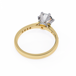 Load image into Gallery viewer, Round Cut Lab Grown Diamond Solitaire Engagement Ring | Classic 6-Prong Bridal Ring | 18K Gold &amp; Platinum
