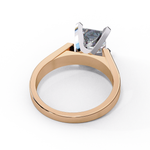 Load image into Gallery viewer, Princess Cut Moissanite Solitaire Engagement Ring | Classic 4-Prong Setting | 18K Gold &amp; Platinum (Copy)
