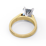 Load image into Gallery viewer, Princess Cut Moissanite Solitaire Engagement Ring | Classic 4-Prong Setting | 18K Gold &amp; Platinum (Copy)
