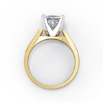 Load image into Gallery viewer, Princess Cut Moissanite Solitaire Engagement Ring | Classic 4-Prong Setting | 18K Gold &amp; Platinum (Copy)

